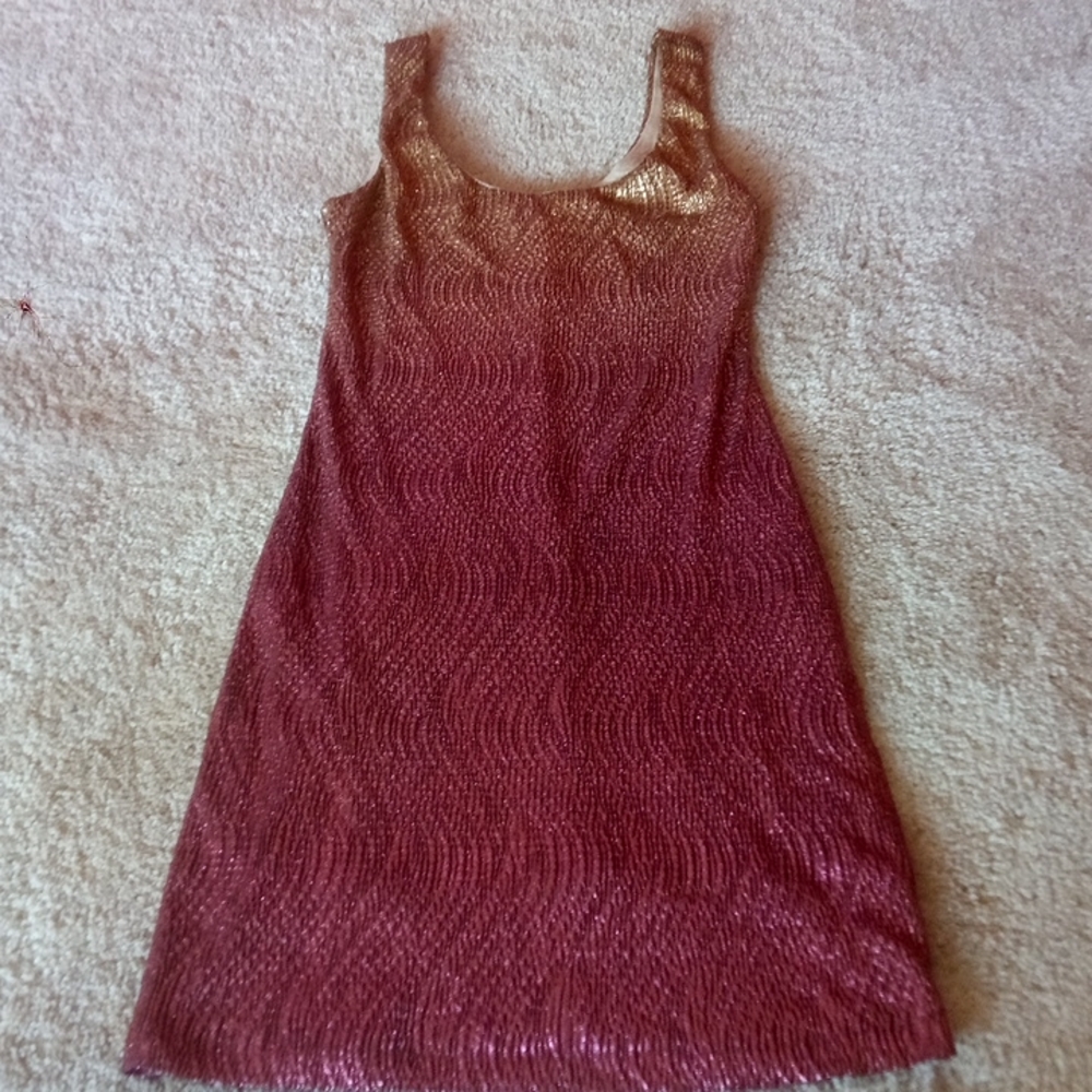 Gold ombre metallic dress